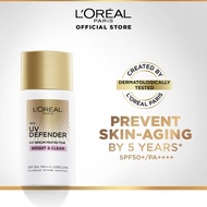 L'Oreal Paris UV Defender Daily Sunscreen Serum Protector SPF50+ Bright & Clear 50ml for All Skin Ty