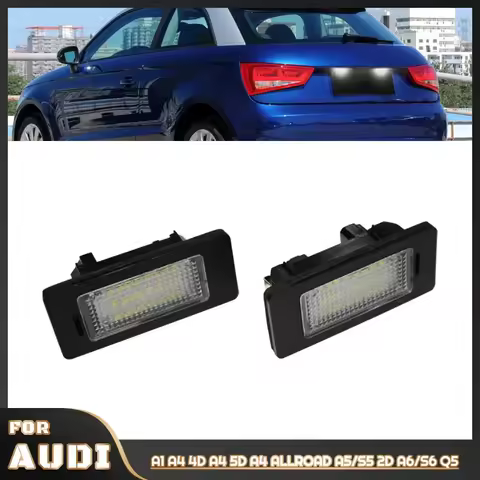 No Error Canbus Led License Number Plate Lights Bulb For Audi A1 A4 B8 A5 S5 A6 S6 A7 Q5 TT TTS 2D F