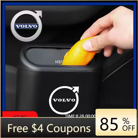 Wheel Center Caps 1L Portable Car Storage Box Hanging Mini Trash Can For Volvo XC90 V90 V60 XC60 V40