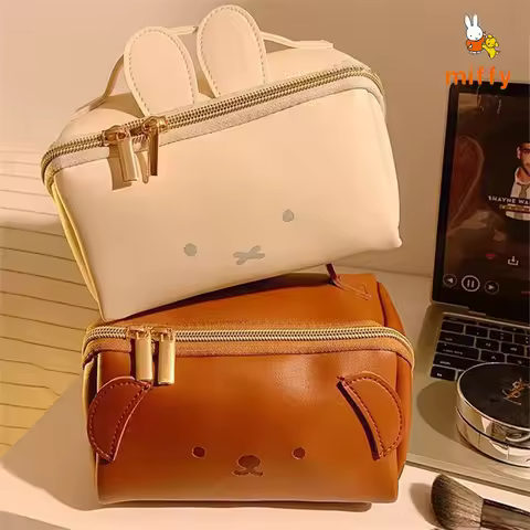 Cute Miffy Handbag Creative Cartoon Boris Portable Storage Bag Multi Functional Fashion Makeup Bags 