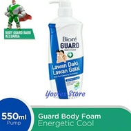 Sabun Cair Biore Body Guard Energetic Cool Botol Pump 550ml