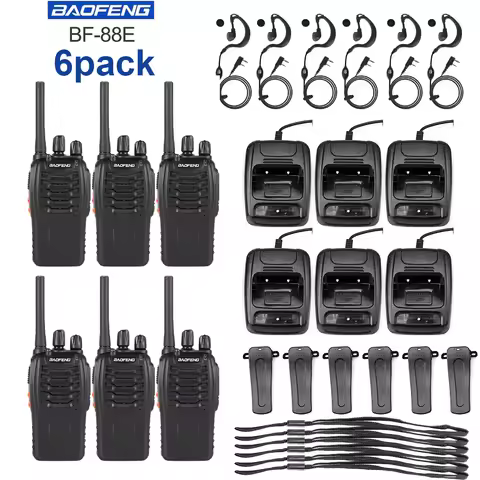 Baofeng BF-88E Original Walkie-Talkie 5W 10KM Two-Way Radio with Data Cable Ultra-Long Standby Ideal
