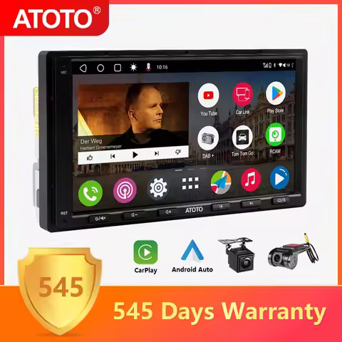 ATOTO Android 7 Inch Car Stereo Wireless CarPlay/Android Auto 1024x600 HD Screen GPS DVR Input Backu