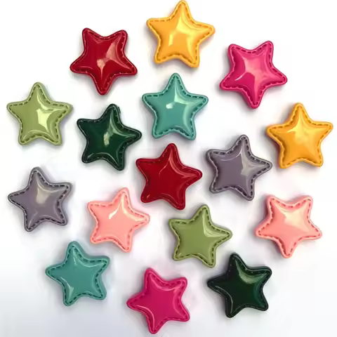 10 Colorful Star-Shaped Fridge Magnets, Vibrant 3D Decorative Magnets Suitable for Kitchens, Office 