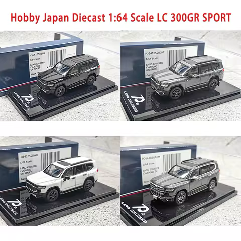 Hobby Japan Diecast 1:64 Scale LC 300GR SPORT Alloy Car Model Collection Souvenir Static Display Orn
