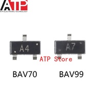100pcs/lot New BAV70 A4 A4W BAV99 A7 A7W SOT-23 SOT23 Switch Diode Diodes 70V 200mA 150mA 0.2A 0.15A