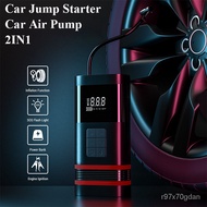 FHY/🌟WK 2 in 1 Car Jump Starter Power Bank Portable Air Compressor Inflator Pump Power Station 500A Battery Starter Auto