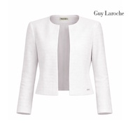 Guy Laroche jacket Light jacket promfy เสื้อคลุมคอกลม แขนยาว สีขาว GCAQWH
