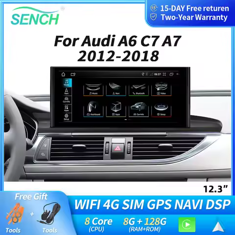 Full HD Screen Apple Carplay For Audi A6 C7 A7 2012-2018 SIM USB BT Car Multimedia Auto Radio All-In