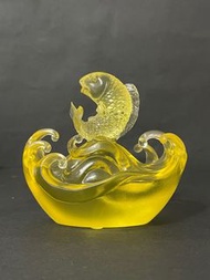 琉璃-tittot 琉園 - 琉璃擺件- 如意至寶- 金黃色 -9 x 5.1 x 8.9 cm