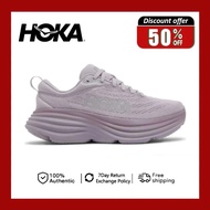 【100% authentic】Hoka Bondi 8 Lilac Marble running Shoes for Women Sneakers