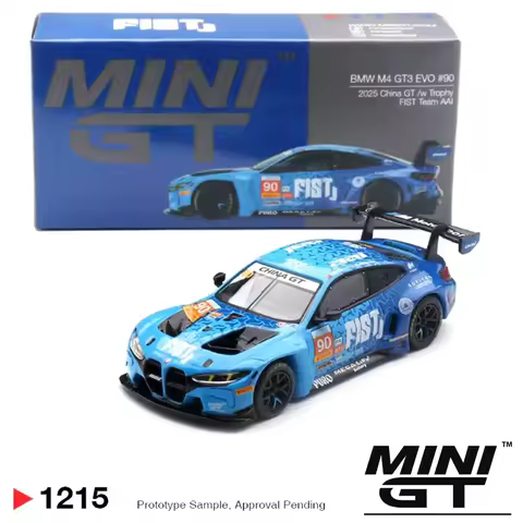 MINIGT 1:64 BMW M4 GT3 EVO #90 GT Champion 1215 Fist Champion Alloy Diecast Model Car Collectible Gi