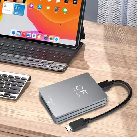 CFexpress Type B Card Reader with USB C To USB C/A Cable CFexpress Reader Adapter Support Android/Wi