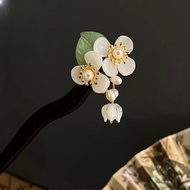 Magnolia Hairpin High-End Chinese Hairpin Chinese Style Modern Hairpin Wooden Hairpin Zhang Hairpin 