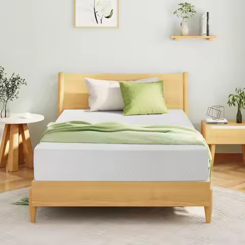 EGOHOME Full Size Memory Foam Mattress,8 Inch Bed Mattress in A Box with Cooling Green Tea Gel 75''L
