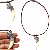 DRAGON SILVER NECKLACE - WHITE