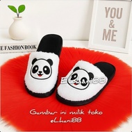 INDOFARM !! PANDA Fur Slippers Hotel and Home Slippers AdultWanita