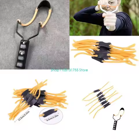 K0EF 10Pcs Strong Catapults Replacement Ban Heavy Type Rubber Shootings Supply