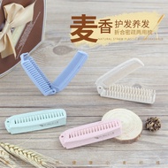 Creative Wheat Straw Foldable Dual-Use Comb Mini Portable Portable Plastic Foldable Comb Hairdressin