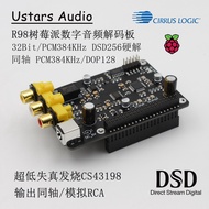 R98 Raspberry Pie DAC Decoding Board 3B 4B Expansion Board I2S IIS 384K DSD256 Hard Solution