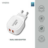 Vinero Power Adapter Charger Dual Port USB 5V/2. Travel Charging4A