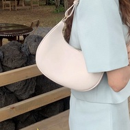 half moon bag half moon handbag Spring Summer Underarm Bag - Half Moon Shape, Textured Shoulder Bag 