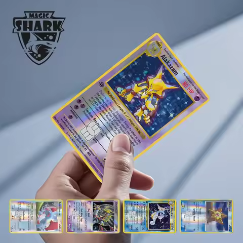 Pokemons Staryu Riolu Toterra Salamence Giratina Alakazam Glefairy Laser Holographic Credit Debit Ca