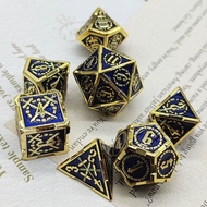 Metal coc running group dice dnd dragon and dungeon Cthulhu multifaceted digital dice trpg game d20 