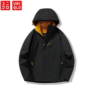UNIQLO Waterproof Jacket Men's Sports Jacket Thin Hooded Windproof and Waterproof Jacket