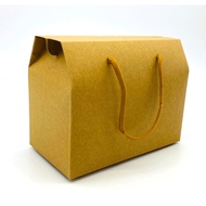 Foldable 2WAY Paper Box Bag Handle Bag Brown Large