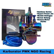 Karburator Karbu PWK Kotak 28 30 32 34 NGO Racing Rainbow Pelangi Free Selang Settingan Mudah Thaila