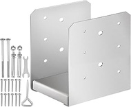 6"x6" Post Base, 5Pcs Stainless Steel Post Anchor (Inner Size:5.71 x 5.2"), Adjustable Post Bracket 
