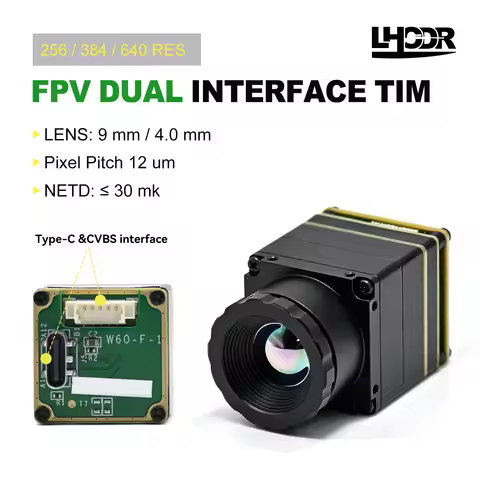 JS Thermal Camera FPV 256/384/640-9 Thermal Imaging Camera for FPV Drones with CVBS Interface Micro 