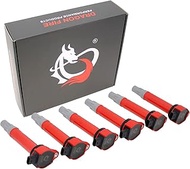 DRAGON FIRE PERFORMANCE 6pc Ignition Coil Power Pack Tune Up Set Kit Compatible Replacement For Dodg