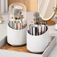 Cosmetic Storage Box Rotating Anti-dust Makeup Brush Storage Tube Dressing Table Desktop Pen Holder 