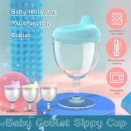 Baby Goblet Sippy Cup Children Wine Glass Baby Plastic Goblet Party Cup fall-proof