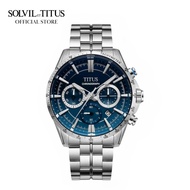 Solvil et Titus Saber Chronograph Quartz in Blue Gradient Dial and Stainless Steel Bracelet Men Watch W06-03337-011