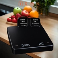 X.B.K Digital Coffee Scale 3kg 0.1g With Timer Hidden Screen USB Charging Kitchen Scale For Hand Bre