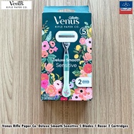 Gillette® Venus Rifle Paper Co. Deluxe Smooth Sensitive 5 Blades 1 Razor 2 Cartridges ยิลเลตต์ วีนัส