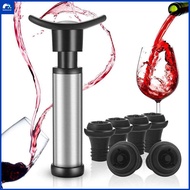 Wine Saver Pump Kit with 6 Reusable Leak-Free Joystick Air Bottle Stoppers Keep Wine Fresh Wine Pump Preserver Saver Kit Wine Saver Pump Kit for Wine Storage