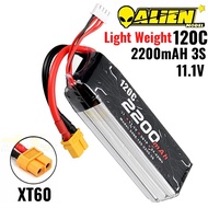 Alienmodel 3S 11.1V 2200mAh 120C Lipo Battery with XT60 Plug AL2200/120-3SX