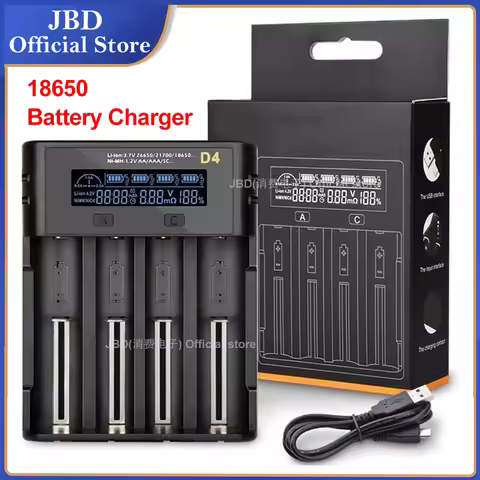 26650 18350 21700 26700 22650 Li-ion Rechargeable Battery Charger Battery Charger 18650 LCD Screen S