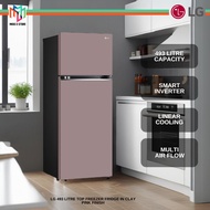 LG GN-B452PPFK 493L Top Freezer Fridge in Clay Pink Finish Multi Air Flow 5 Star GNB452PPFK LinearCo