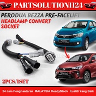 PERODUA BEZZA 2016 CONVERT TO  2020-2024 BEZZA LED SPEC PLUG AND PLAY HEADLAMP SOCKET