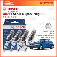 Proton Satria 1.3cc 4G13 & 1.5cc 4G15 Car Spark Plug Palam Pencucuh Api Bosch WR78X Super 4 (4pcs)
