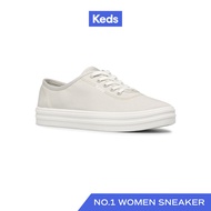 KEDS รองเท้าผ้าใบ แบบผูกเชือก รุ่น BREEZIE CANVAS สีเทา ( WF65861 )