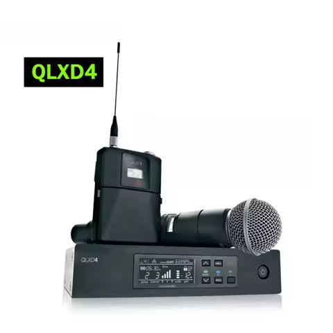QLXD4 UHF True Diversity Condense Professional Wireless Microphone System for Church