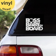 Boss Baby On Board - Car Vinyl Sticker / Kereta Stiker - Vinyl Sticker  (Die-cut)  Baby-05