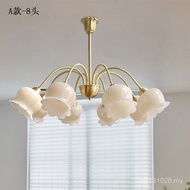 Retro American Influencer Dining Room Chandelier Light Luxury Bedroom Orchid Chandelier Wind Chime C