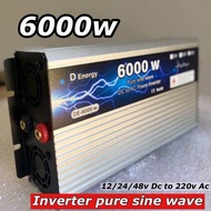Inverter 6000w 12v/24v/48v pure sine wave แท้ประกัน1ปี อินเวอร์เตอร์แปลงไฟแบตเตอรี่เป็นไฟบ้าน